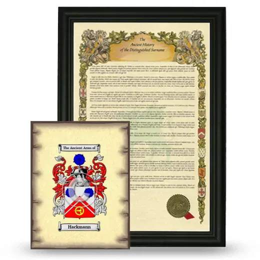 Hackmann Framed History and Coat of Arms Print - Black