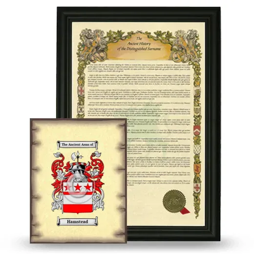 Hamstead Framed History and Coat of Arms Print - Black