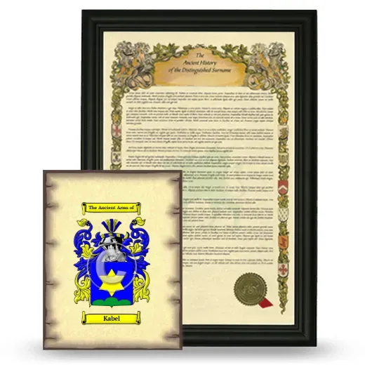 Kabel Framed History and Coat of Arms Print - Black