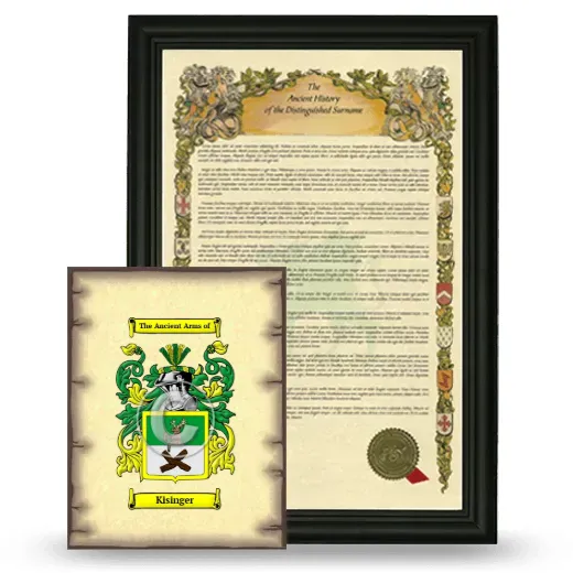 Kisinger Framed History and Coat of Arms Print - Black