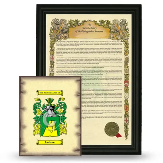 Larivee Framed History and Coat of Arms Print - Black