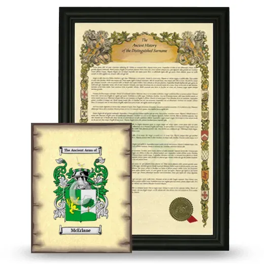 McErlane Framed History and Coat of Arms Print - Black