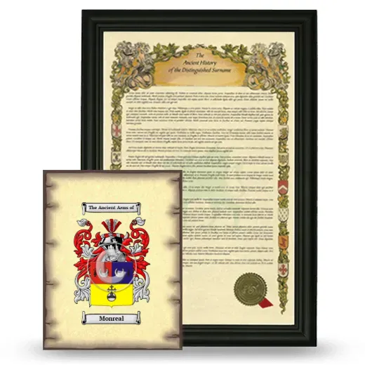 Monreal Framed History and Coat of Arms Print - Black