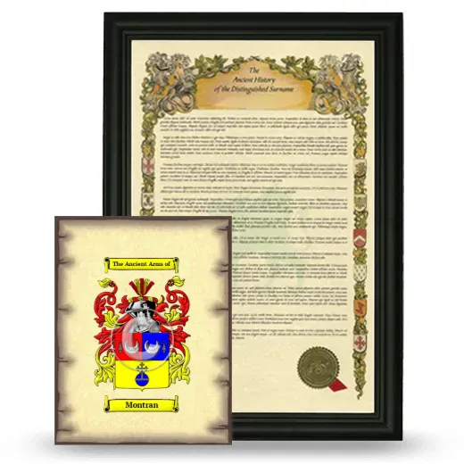 Montran Framed History and Coat of Arms Print - Black