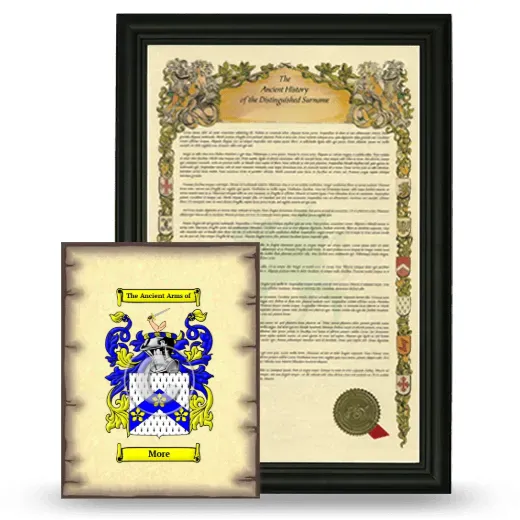 More Framed History and Coat of Arms Print - Black