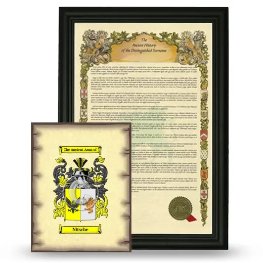 Nitsche Framed History and Coat of Arms Print - Black