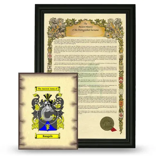 Rangels Framed History and Coat of Arms Print - Black
