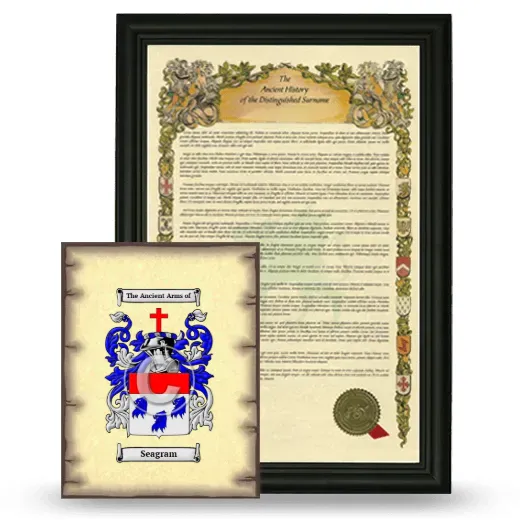 Seagram Framed History and Coat of Arms Print - Black