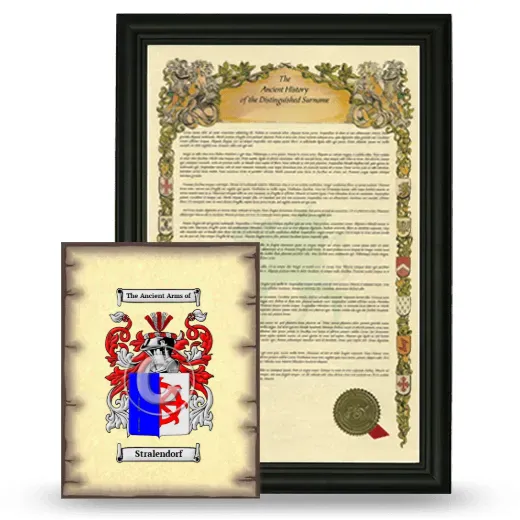 Stralendorf Framed History and Coat of Arms Print - Black