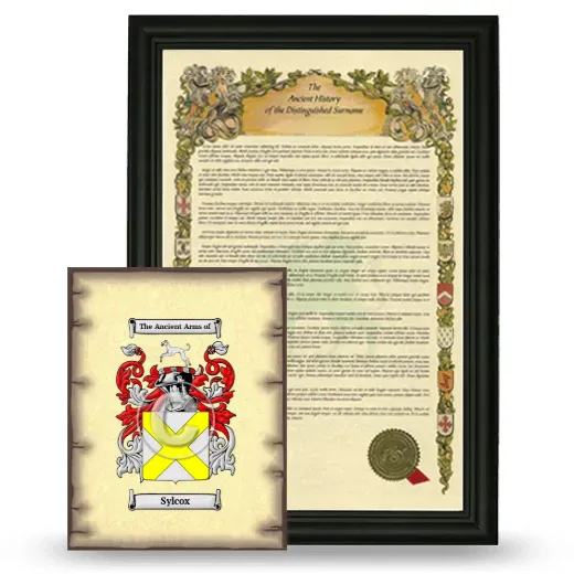 Sylcox Framed History and Coat of Arms Print - Black