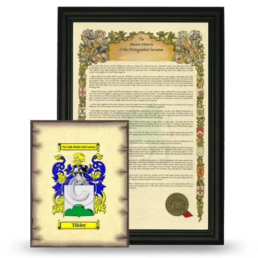 Tilsley Framed History and Coat of Arms Print - Black