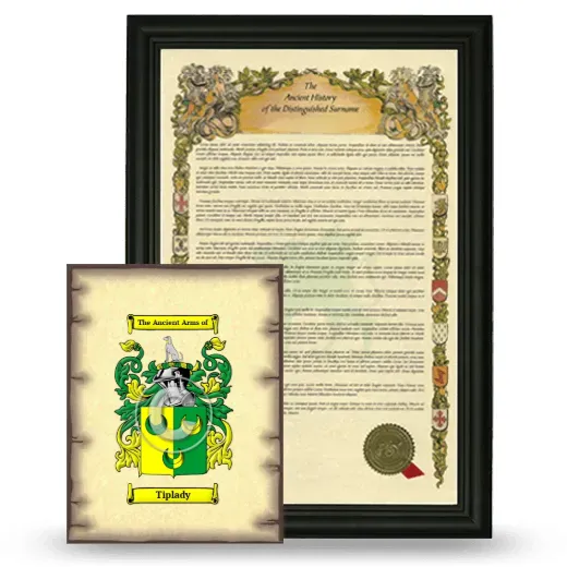 Tiplady Framed History and Coat of Arms Print - Black
