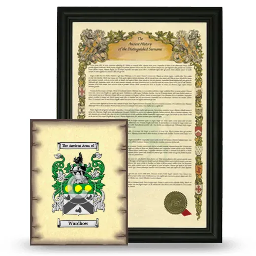 Wardhow Framed History and Coat of Arms Print - Black