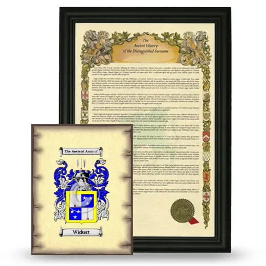Wickert Framed History and Coat of Arms Print - Black