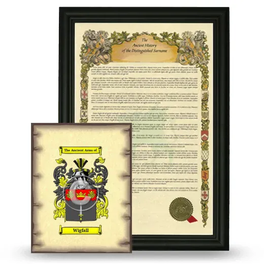 Wigfall Framed History and Coat of Arms Print - Black