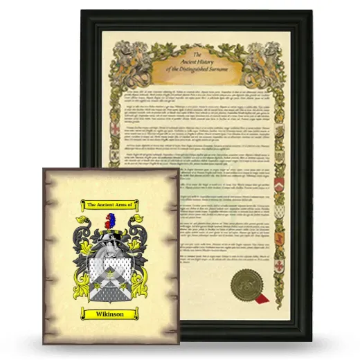 Wikinson Framed History and Coat of Arms Print - Black
