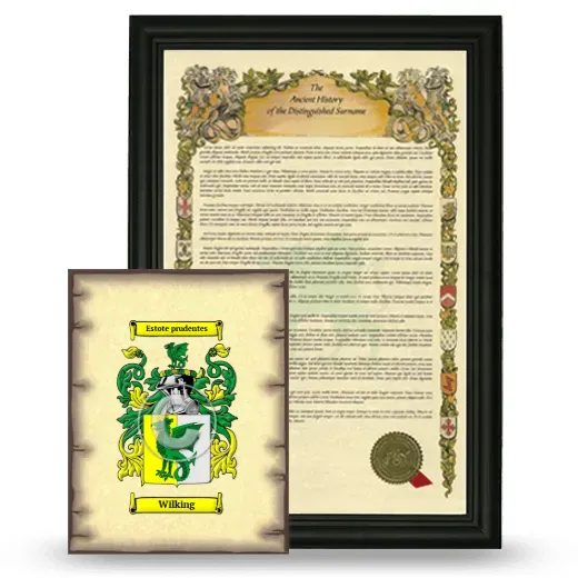 Wilking Framed History and Coat of Arms Print - Black
