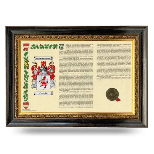-'-----fox Armorial Landscape Framed - Heirloom