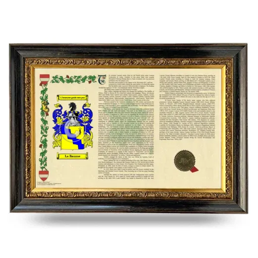 La Baume Armorial Landscape Framed - Heirloom