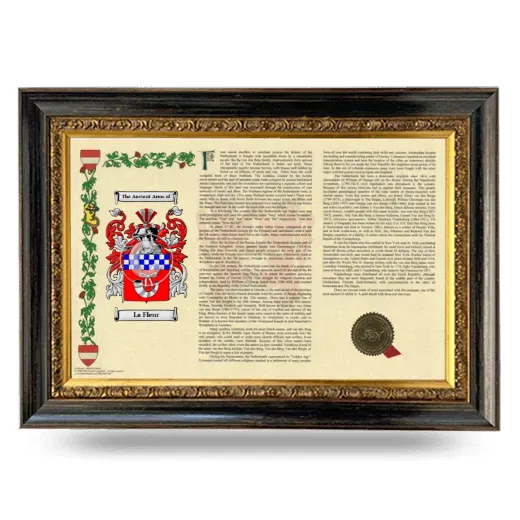 La Fleur Armorial Landscape Framed - Heirloom