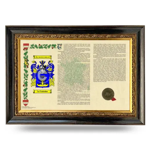 La Fontaine Armorial Landscape Framed - Heirloom