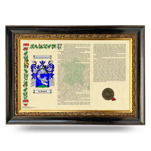 La Ramel Armorial Landscape Framed - Heirloom
