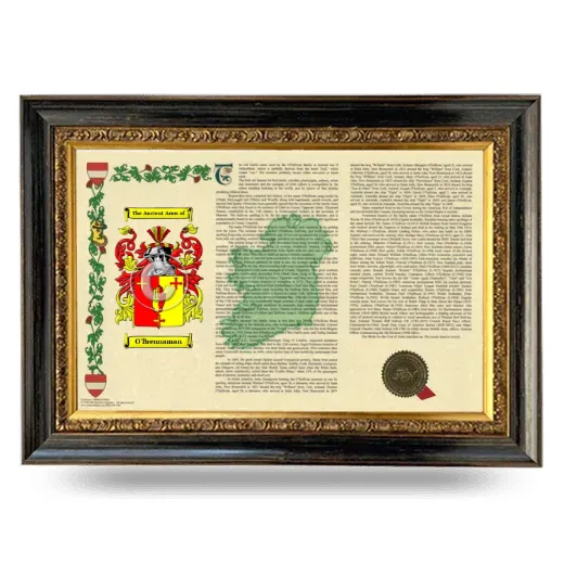 O'Brennaman Armorial Landscape Framed - Heirloom