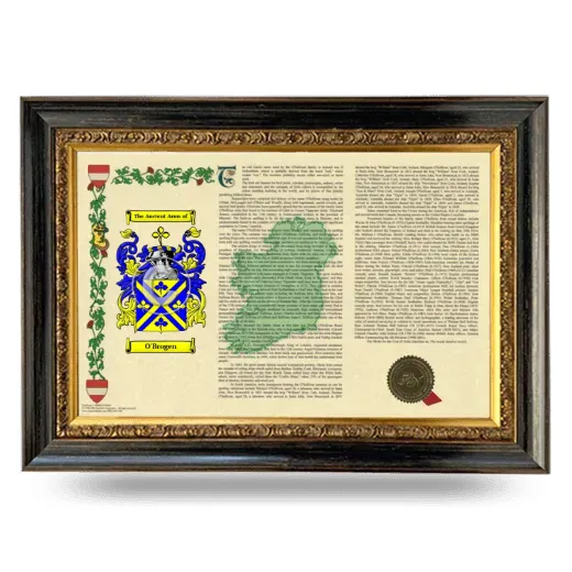 O'Brogen Armorial Landscape Framed - Heirloom