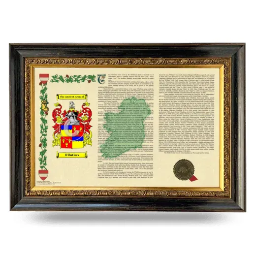 O'Butlers Armorial Landscape Framed - Heirloom