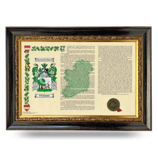 O'Calaman Armorial Landscape Framed - Heirloom