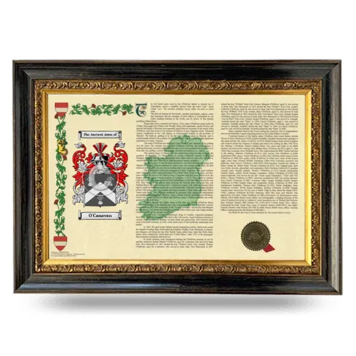 O'Canavan Armorial Landscape Framed - Heirloom