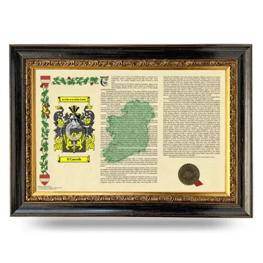 O'Carrels Armorial Landscape Framed - Heirloom