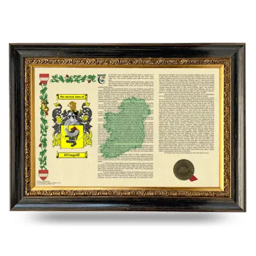 O'Cosgriff Armorial Landscape Framed - Heirloom
