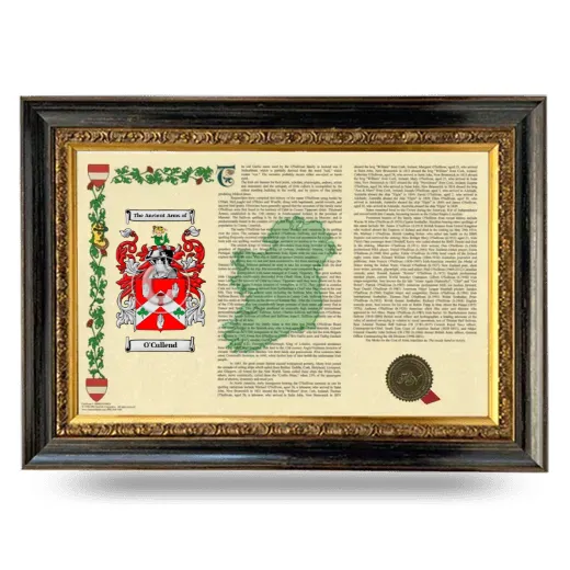 O'Cullend Armorial Landscape Framed - Heirloom