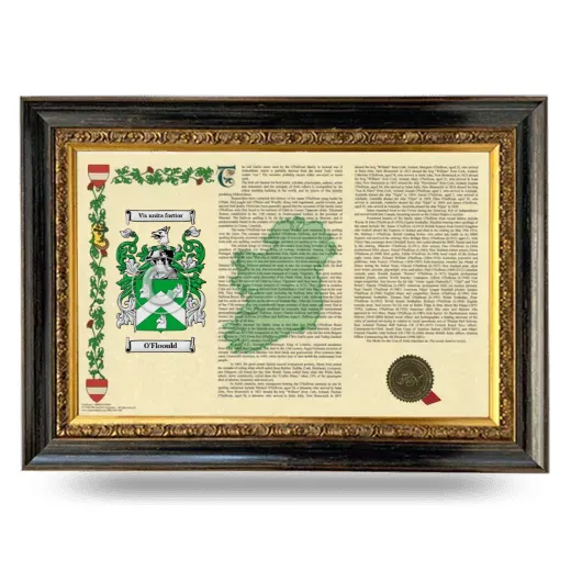 O'Floould Armorial Landscape Framed - Heirloom