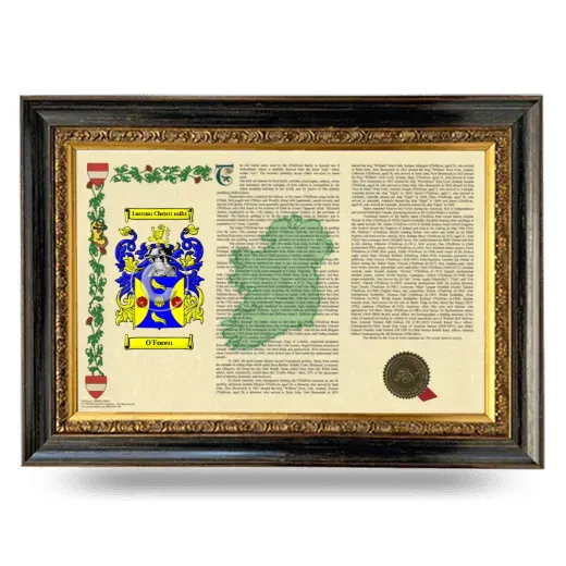 O'Foren Armorial Landscape Framed - Heirloom
