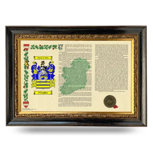 O'Groghyn Armorial Landscape Framed - Heirloom