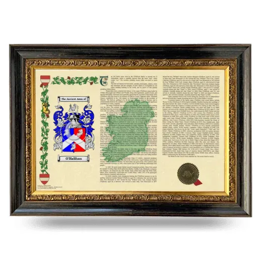 O'Halihan Armorial Landscape Framed - Heirloom