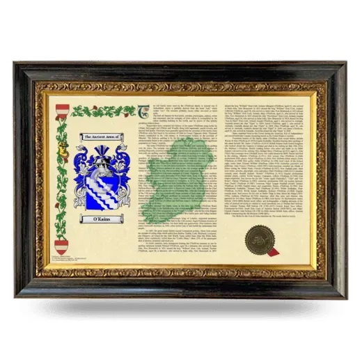 O'Kains Armorial Landscape Framed - Heirloom