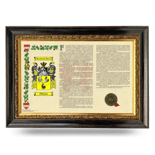 O'Karma Armorial Landscape Framed - Heirloom