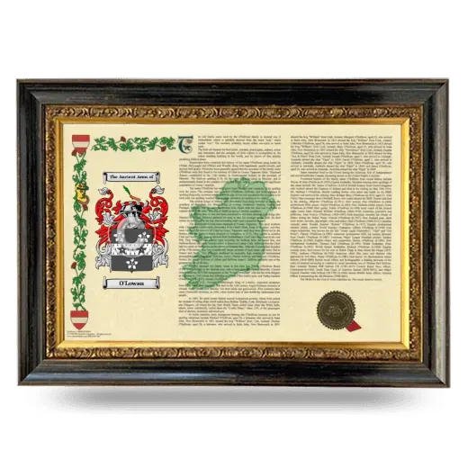 O'Lowan Armorial Landscape Framed - Heirloom