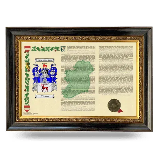 O'Lunny Armorial Landscape Framed - Heirloom