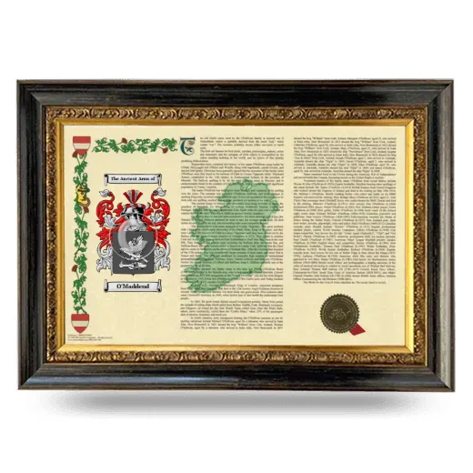 O'Maddend Armorial Landscape Framed - Heirloom