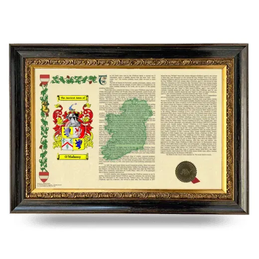 O'Mahony Armorial Landscape Framed - Heirloom