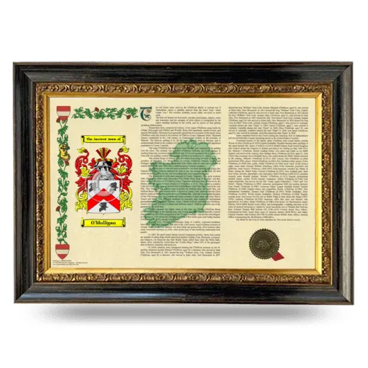 O'Mulligan Armorial Landscape Framed - Heirloom