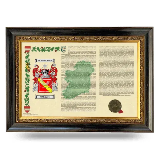 O'Quigley Armorial Landscape Framed - Heirloom