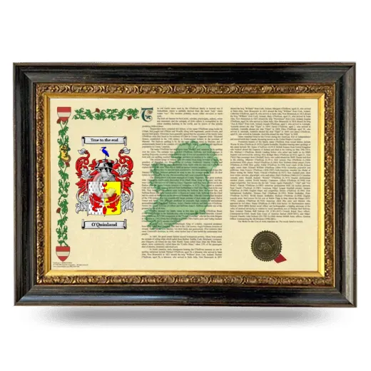 O'Quinland Armorial Landscape Framed - Heirloom