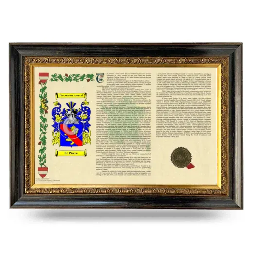 St Pierre Armorial Landscape Framed - Heirloom