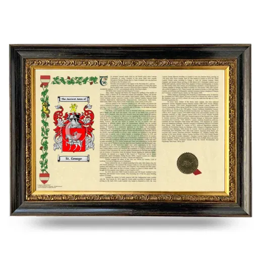 St. George Armorial Landscape Framed - Heirloom