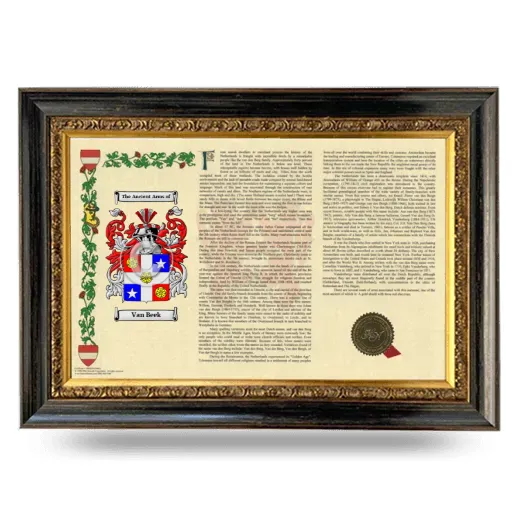 Van Beek Armorial Landscape Framed - Heirloom